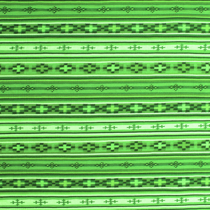 Round Machine Washable Abstract Green Contemporary Area Rugs, wshcon1000grn