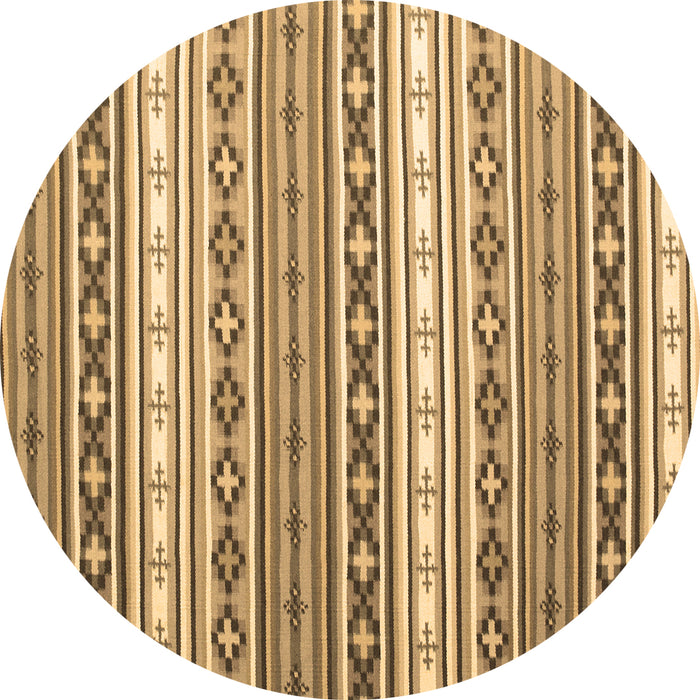 Round Machine Washable Abstract Brown Contemporary Rug, wshcon1000brn