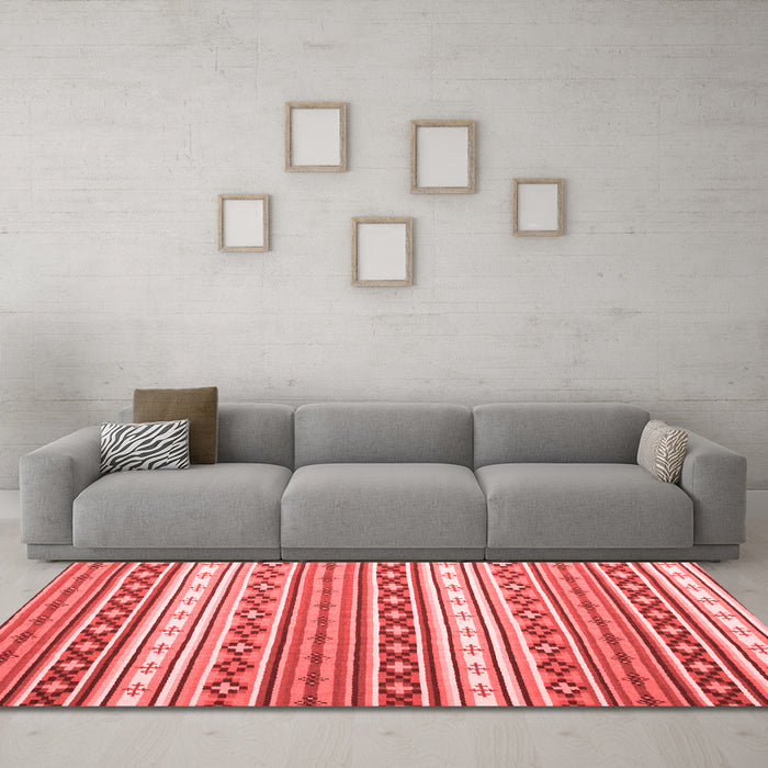 Contemporary Red Washable Rugs