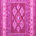 Square Southwestern Pink Country Rug, con1001pnk