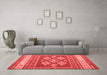 Country Red Washable Rugs