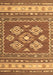 Machine Washable Southwestern Brown Country Rug, wshcon1001brn