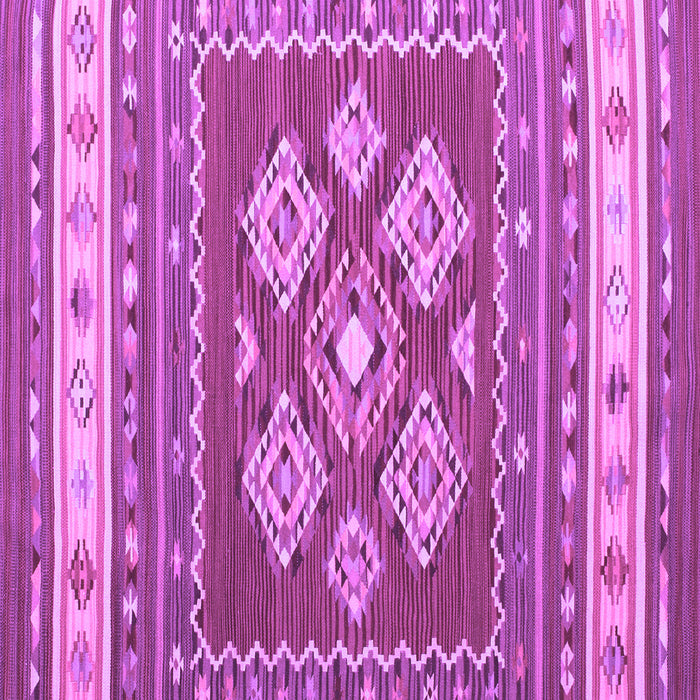 Square Machine Washable Southwestern Purple Country Area Rugs, wshcon1001pur