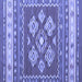 Square Southwestern Blue Country Rug, con1001blu