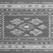 Round Machine Washable Southwestern Gray Country Rug, wshcon1001gry