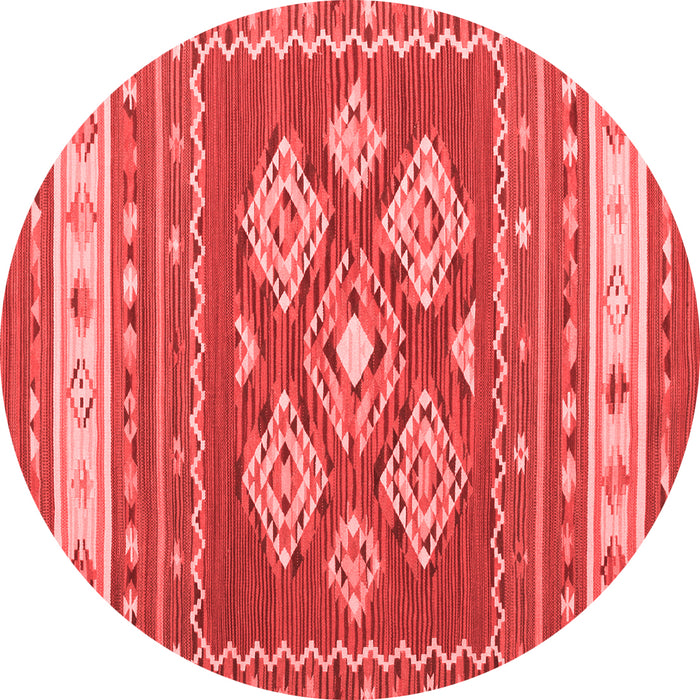 Machine Washable Southwestern Red Country Rug, wshcon1001red
