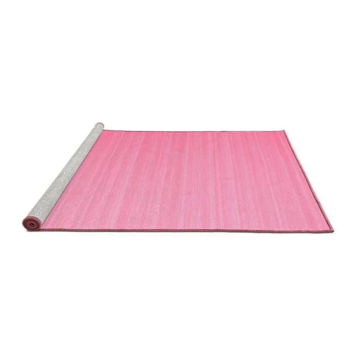 Sideview of Machine Washable Abstract Pink Contemporary Rug, wshcon1002pnk