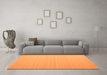 Machine Washable Abstract Orange Contemporary Area Rugs in a Living Room, wshcon1002org