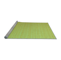 Sideview of Machine Washable Abstract Light Blue Contemporary Rug, wshcon1002lblu