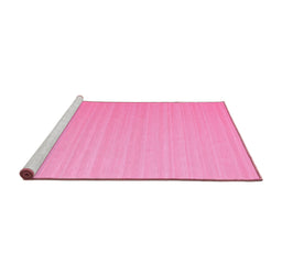 Sideview of Machine Washable Abstract Purple Contemporary Area Rugs, wshcon1002pur