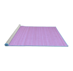 Sideview of Machine Washable Abstract Blue Contemporary Rug, wshcon1002blu
