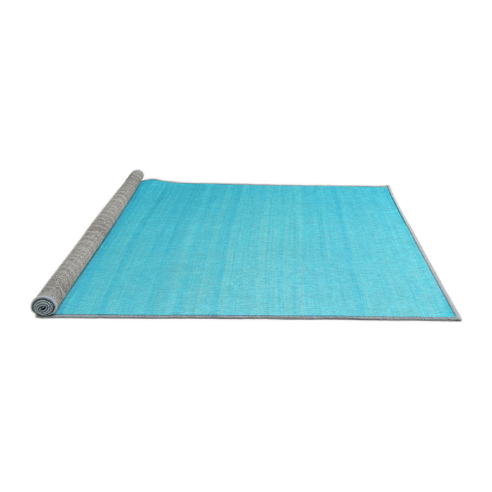 Sideview of Machine Washable Abstract Light Blue Contemporary Rug, wshcon1003lblu