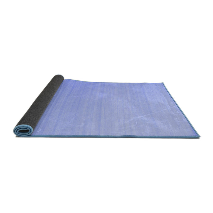 Sideview of Abstract Blue Contemporary Rug, con1003blu