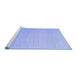 Sideview of Machine Washable Abstract Blue Contemporary Rug, wshcon1003blu