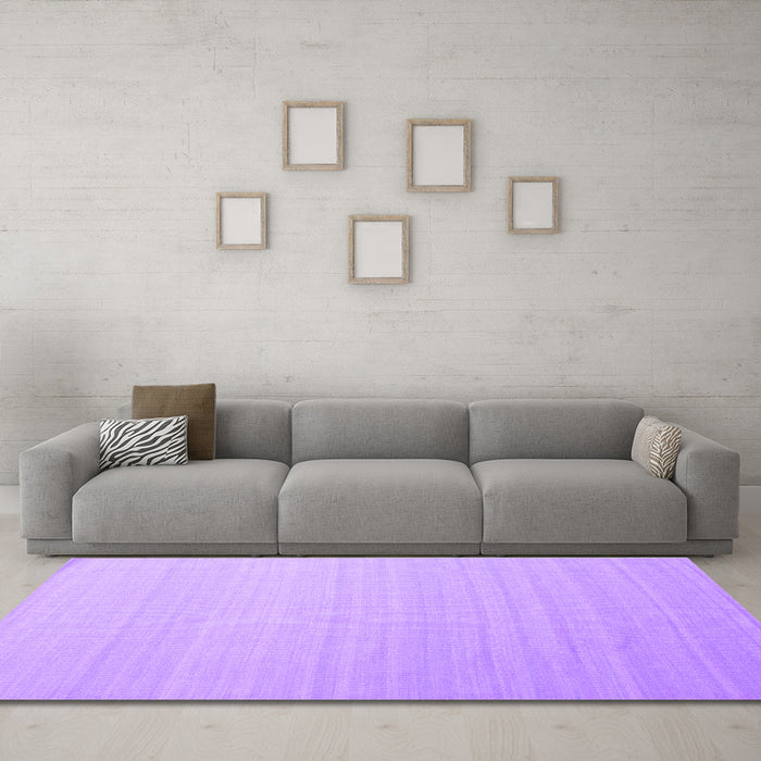 Machine Washable Abstract Purple Contemporary Area Rugs in a Living Room, wshcon1003pur