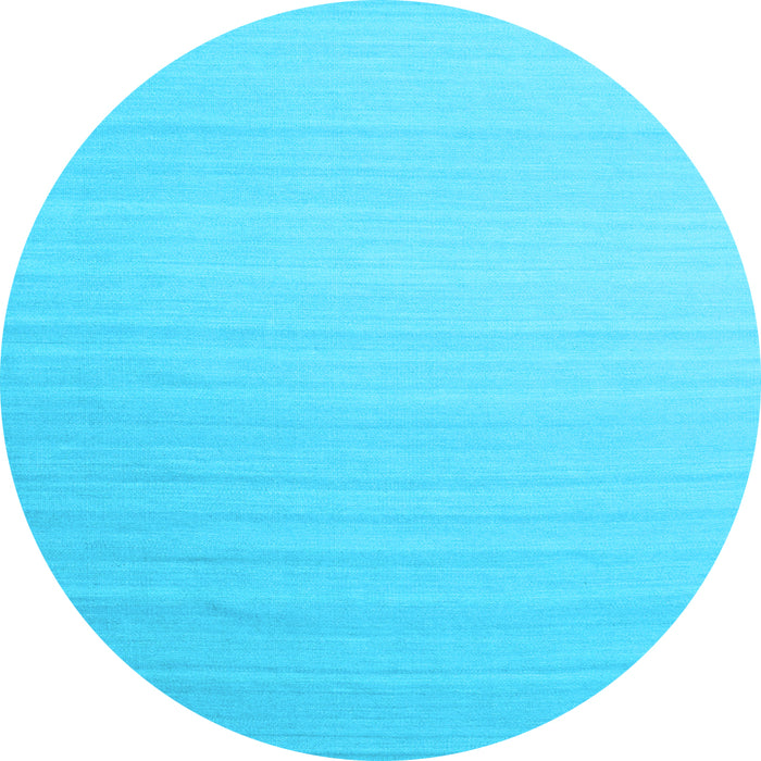 Round Abstract Light Blue Contemporary Rug, con1003lblu