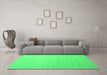 Machine Washable Abstract Green Contemporary Area Rugs in a Living Room,, wshcon1003grn