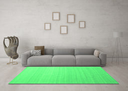 Machine Washable Abstract Green Contemporary Area Rugs in a Living Room,, wshcon1003grn