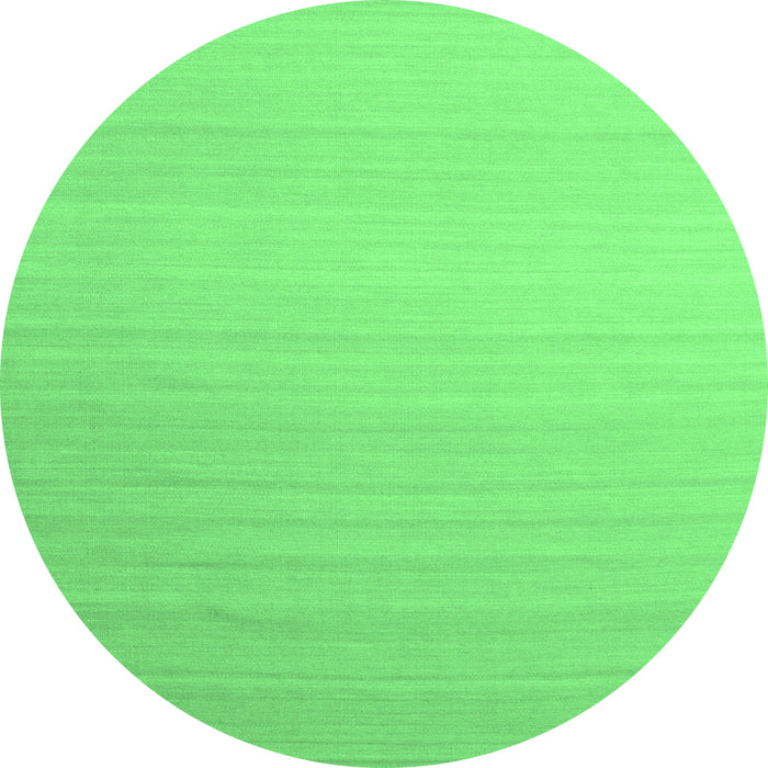 Round Abstract Emerald Green Contemporary Rug, con1003emgrn