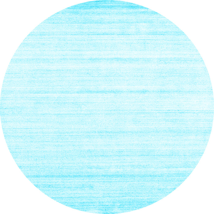 Round Abstract Light Blue Contemporary Rug, con1004lblu