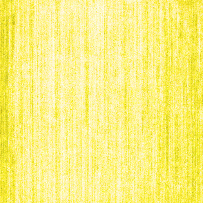 Square Machine Washable Abstract Yellow Contemporary Rug, wshcon1004yw