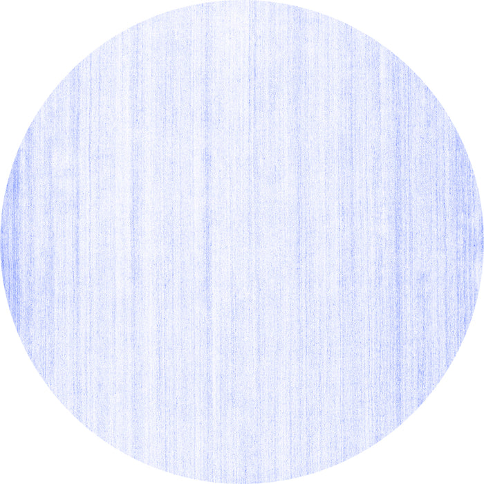 Round Abstract Blue Contemporary Rug, con1004blu