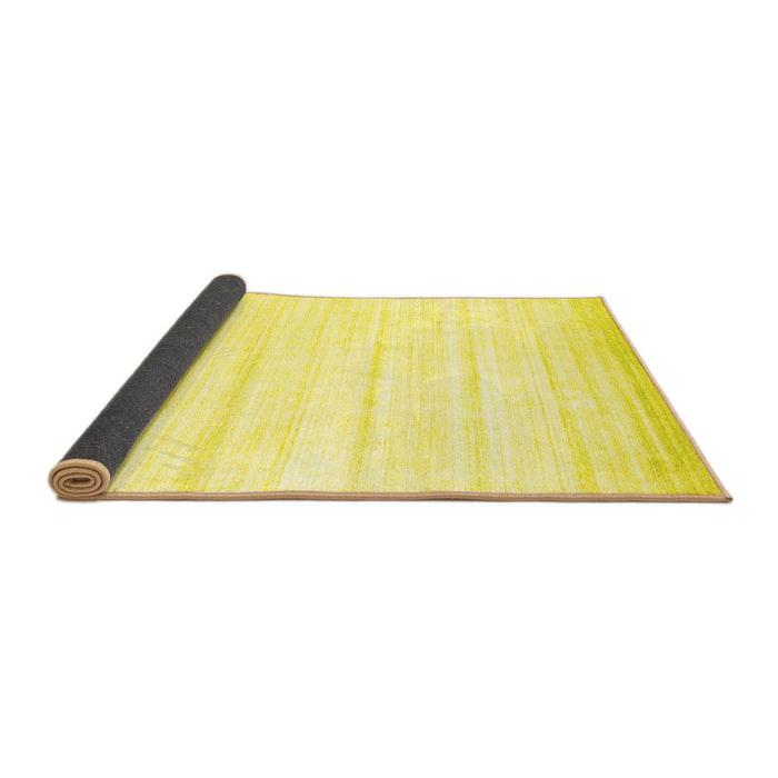 Sideview of Abstract Yellow Contemporary Rug, con1004yw