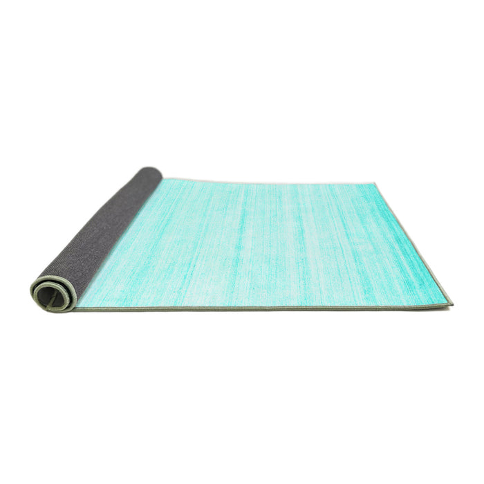 Sideview of Abstract Turquoise Contemporary Rug, con1004turq