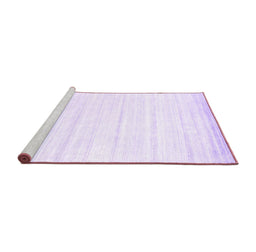 Sideview of Machine Washable Abstract Purple Contemporary Area Rugs, wshcon1004pur