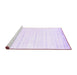 Sideview of Machine Washable Abstract Purple Contemporary Area Rugs, wshcon1004pur