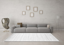 Machine Washable Abstract Gray Contemporary Rug in a Living Room,, wshcon1004gry