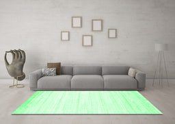 Machine Washable Abstract Green Contemporary Area Rugs in a Living Room,, wshcon1004grn