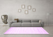 Machine Washable Abstract Pink Contemporary Rug in a Living Room, wshcon1004pnk