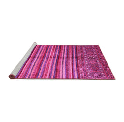 Sideview of Machine Washable Southwestern Pink Country Rug, wshcon1005pnk