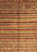 Machine Washable Southwestern Brown Country Rug, wshcon1005brn