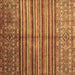 Square Southwestern Brown Country Rug, con1005brn