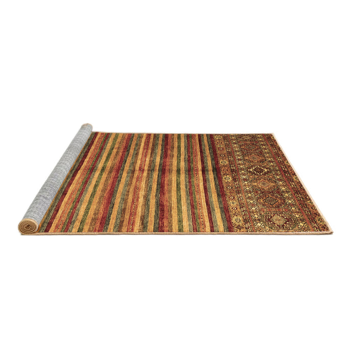 Sideview of Machine Washable Southwestern Brown Country Rug, wshcon1005brn
