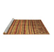 Sideview of Machine Washable Southwestern Brown Country Rug, wshcon1005brn