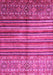 Machine Washable Southwestern Pink Country Rug, wshcon1005pnk