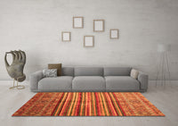 Machine Washable Southwestern Orange Country Rug, wshcon1005org