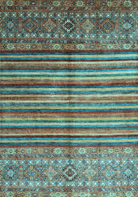 Southwestern Light Blue Country Rug, con1005lblu