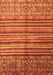 Serging Thickness of Machine Washable Southwestern Orange Country Area Rugs, wshcon1005org