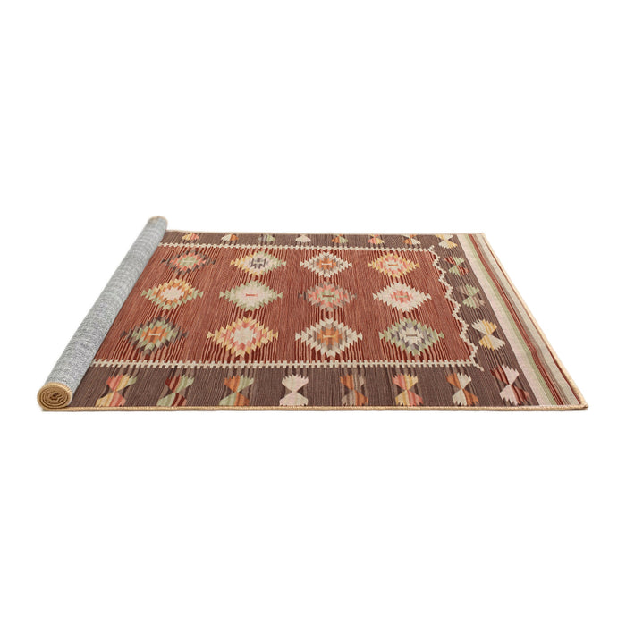 Serging Thickness of Machine Washable Contemporary Sandy Brown Rug, wshcon1006