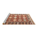 Serging Thickness of Machine Washable Contemporary Sandy Brown Rug, wshcon1006