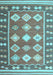 Southwestern Light Blue Country Rug, con1006lblu