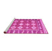 Sideview of Machine Washable Southwestern Pink Country Rug, wshcon1006pnk