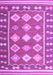 Machine Washable Southwestern Purple Country Area Rugs, wshcon1006pur