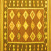 Square Southwestern Yellow Country Rug, con1006yw