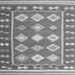 Serging Thickness of Southwestern Gray Country Rug, con1006gry