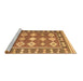 Sideview of Machine Washable Southwestern Brown Country Rug, wshcon1006brn